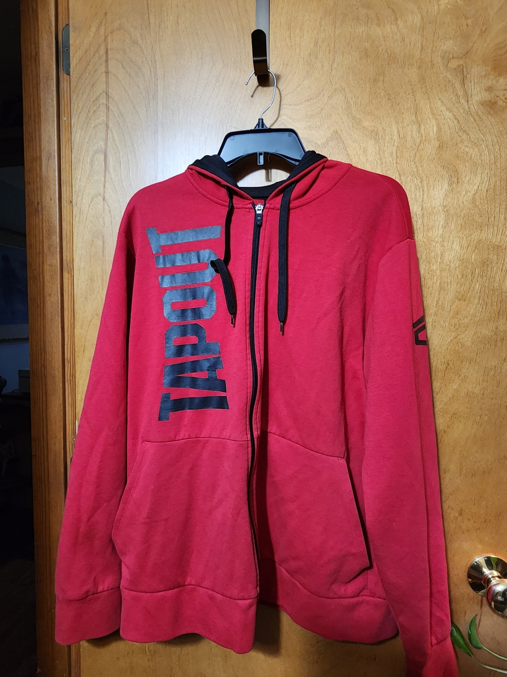 Tapout Men's Size Large Red Full Zip Graphic Hoodie Sweatshirt MMA
